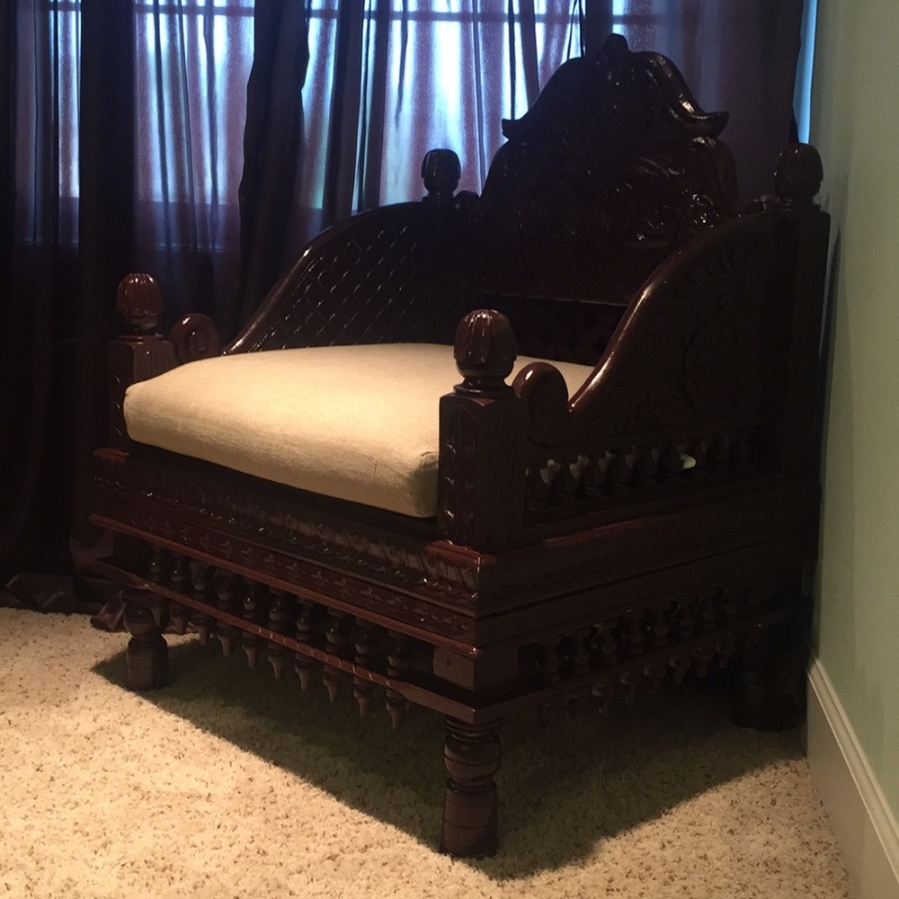 Beautiful handmade new wooden chair